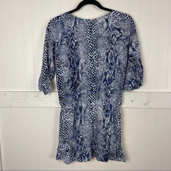 SOFT JOIE Arryn B Blue Snake Print Mini Dress - Picture 4 of 6